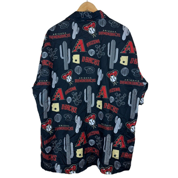 Arizona Diamondbacks All Over Print XL Shirt Cactus Black Sponsored Tyson - Picture 4 of 4
